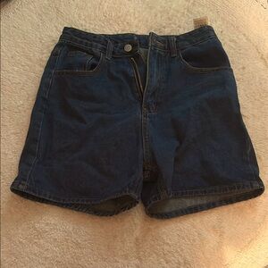 Dark Blue Denim Shorts